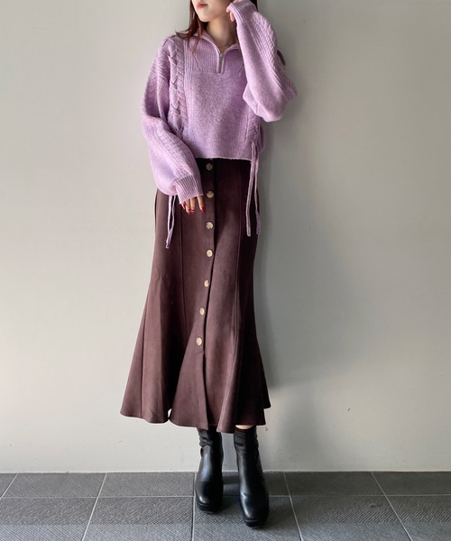 one way（ワンウェイ）の「スエポンマーメイドスカート（スカート・レディース・ブラウン/ベージュ/ブラック・FREE）」の8枚目の写真