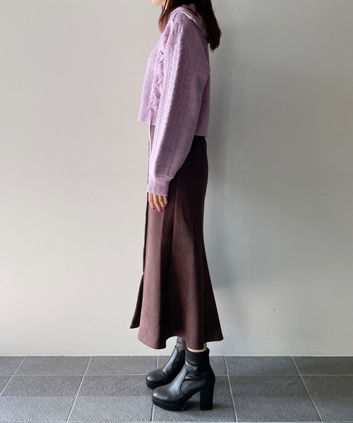 one way（ワンウェイ）の「スエポンマーメイドスカート（スカート・レディース・ブラウン/ベージュ/ブラック・FREE）」の9枚目の写真
