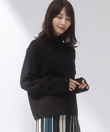 【 とろみニット 】スタンドネック セーター