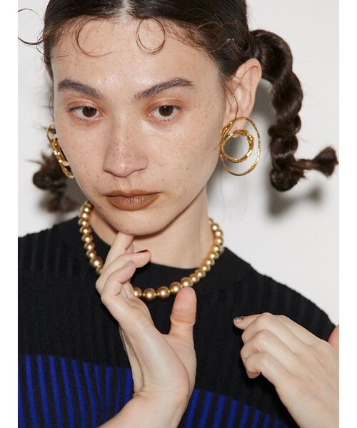 UN3D.（アンスリード）の「ダブルサークルイヤリング（イヤリング・レディース・ゴールド/シルバー・FREE）」の7枚目の写真