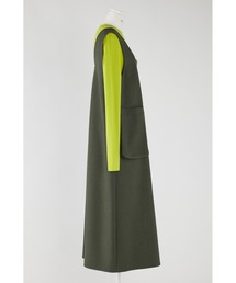 エンフォルド ストレッチダブルクロス ロングベストレイヤードワンピース36 エンフォルド ストレッチダブルクロス ロングベストレイヤード