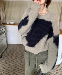 LYEON（リヨン）の「起毛ショートニットプルオーバー（ニット/セーター）」