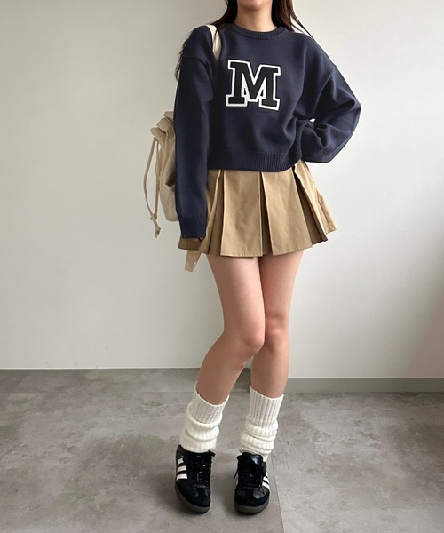 apres jour mignon（アプレジュールミニョン）の「Mロゴニット【ZOZOTOWN限定アイテム】（ニット/セーター・レディース・オフホワイト/グレー/ネイビー・X-LARGE/フリー）」の13枚目の写真
