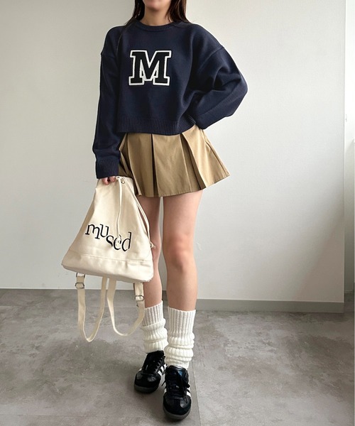 apres jour mignon（アプレジュールミニョン）の「Mロゴニット【ZOZOTOWN限定アイテム】（ニット/セーター・レディース・オフホワイト/グレー/ネイビー・X-LARGE/フリー）」の8枚目の写真
