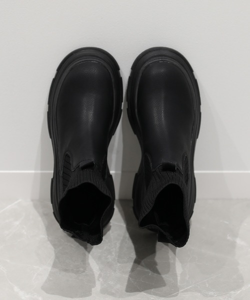 shoes365(シューズスリーシックスファイヴ)の「【shoes365】ニットソックス ブーツ(ブーツ・レディース・ブラック/ベージュ・22.5cm/24.5cm/25.0cm/24.0cm/23.5cm/23.0cm)」の12枚目の写真