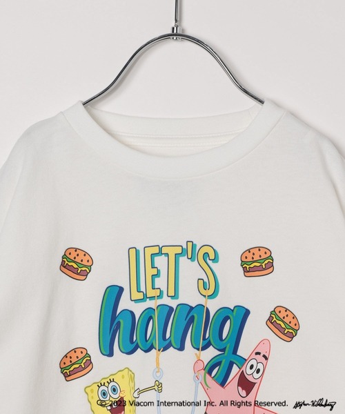 BAYFLOW（ベイフロー）の「【SpongeBob(スポンジ・ボブ)×BAYFLOW】半袖Tシャツ（KIDS）（Tシャツ/カットソー・キッズ・ブルー/オフホワイト/ブラック・120cm/130cm/140cm/110cm）」の4枚目の写真