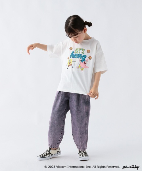 BAYFLOW（ベイフロー）の「【SpongeBob(スポンジ・ボブ)×BAYFLOW】半袖Tシャツ（KIDS）（Tシャツ/カットソー・キッズ・ブルー/オフホワイト/ブラック・120cm/130cm/140cm/110cm）」の16枚目の写真