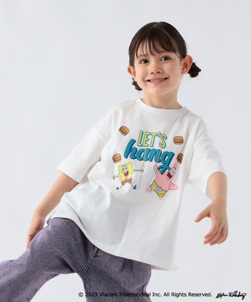 BAYFLOW（ベイフロー）の「【SpongeBob(スポンジ・ボブ)×BAYFLOW】半袖Tシャツ（KIDS）（Tシャツ/カットソー・キッズ・ブルー/オフホワイト/ブラック・120cm/130cm/140cm/110cm）」の18枚目の写真