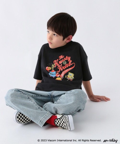 BAYFLOW（ベイフロー）の「【SpongeBob(スポンジ・ボブ)×BAYFLOW】半袖Tシャツ（KIDS）（Tシャツ/カットソー・キッズ・ブルー/オフホワイト/ブラック・120cm/130cm/140cm/110cm）」の19枚目の写真