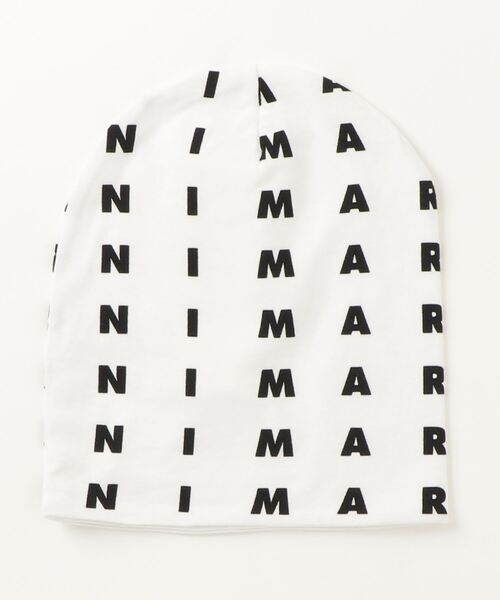 MARNI(マルニ)の「MARNI(マルニ)Kids & Junior ブランドロゴニットキャップ帽子(ニットキャップ/ビーニー・キッズ・ホワイト/ピンク/ブルー・Ⅱ)」の4枚目の写真