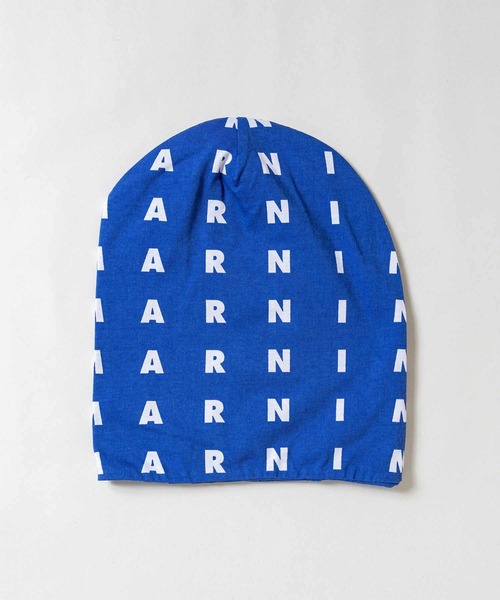 MARNI(マルニ)の「MARNI(マルニ)Kids & Junior ブランドロゴニットキャップ帽子(ニットキャップ/ビーニー・キッズ・ホワイト/ピンク/ブルー・Ⅱ)」の5枚目の写真