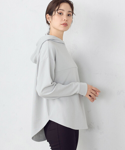 COMME CA ISM(コムサイズム)の「裏毛 パーカー(パーカー・レディース・ネイビー/ミント/アイボリー・LARGE/MEDIUM)」の1枚目の写真