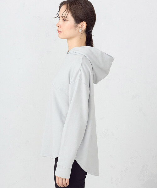 COMME CA ISM(コムサイズム)の「裏毛 パーカー(パーカー・レディース・ネイビー/ミント/アイボリー・LARGE/MEDIUM)」の10枚目の写真