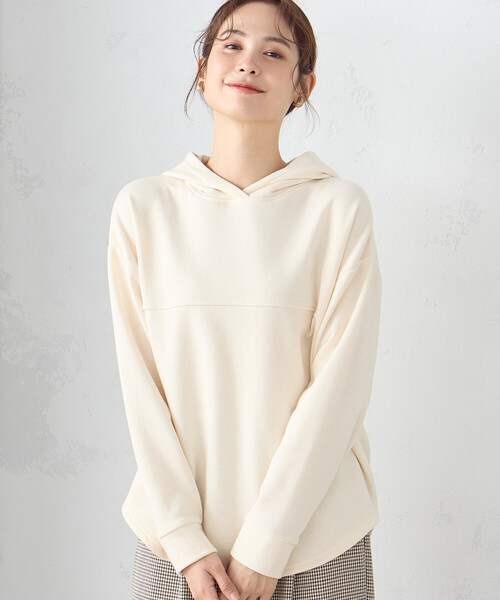 COMME CA ISM(コムサイズム)の「裏毛 パーカー(パーカー・レディース・ネイビー/ミント/アイボリー・LARGE/MEDIUM)」の19枚目の写真