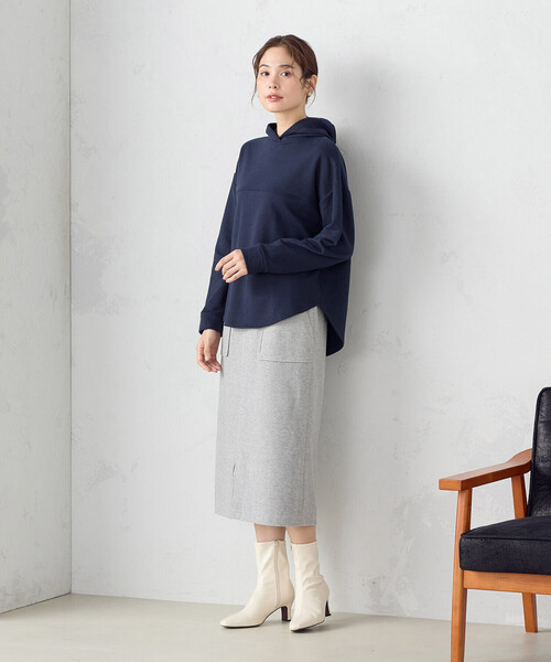 COMME CA ISM(コムサイズム)の「裏毛 パーカー(パーカー・レディース・ネイビー/ミント/アイボリー・LARGE/MEDIUM)」の22枚目の写真