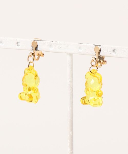 tone（トーン）の「【charme by pimo 】くま　イヤリング　キッズアクセサリー(MA)（イヤリング・レディース・イエロー/グリーン/ブルー/グリーン系その他2/パープル/イエロー系その他2/オレンジ系その他2/オレンジ/ピンク/ブルー系その他2/グリーン系その他/ピンク系その他2/パープル系その他2/ピンク系3・FREE）」の8枚目の写真