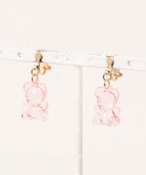 tone（トーン）の「【charme by pimo 】くま　イヤリング　キッズアクセサリー(MA)（イヤリング・レディース・イエロー/グリーン/ブルー/グリーン系その他2/パープル/イエロー系その他2/オレンジ系その他2/オレンジ/ピンク/ブルー系その他2/グリーン系その他/ピンク系その他2/パープル系その他2/ピンク系3・FREE）」の11枚目の写真