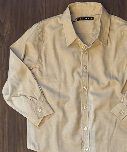 ZI-ON(ジーオン)の「レギュラーカラー オックスフォードシャツ(シャツ/ブラウス・キッズ・ベージュ/グレー系その他2/ネイビー/オフホワイト/チャコール/サックスブルー・120cm/110cm/140cm/130cm/160cm/150cm)」の1枚目の写真