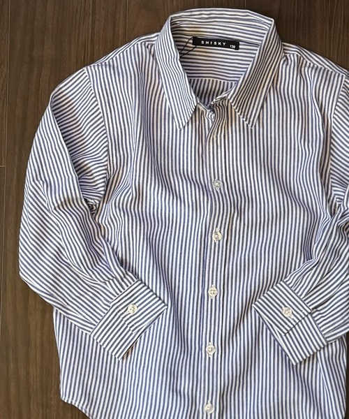 ZI-ON(ジーオン)の「レギュラーカラー オックスフォードシャツ(シャツ/ブラウス・キッズ・ベージュ/グレー系その他2/ネイビー/オフホワイト/チャコール/サックスブルー・120cm/110cm/140cm/130cm/160cm/150cm)」の5枚目の写真