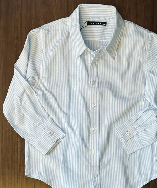 ZI-ON(ジーオン)の「レギュラーカラー オックスフォードシャツ(シャツ/ブラウス・キッズ・ベージュ/グレー系その他2/ネイビー/オフホワイト/チャコール/サックスブルー・120cm/110cm/140cm/130cm/160cm/150cm)」の6枚目の写真