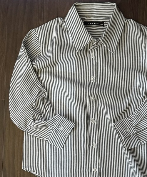 ZI-ON(ジーオン)の「レギュラーカラー オックスフォードシャツ(シャツ/ブラウス・キッズ・ベージュ/グレー系その他2/ネイビー/オフホワイト/チャコール/サックスブルー・120cm/110cm/140cm/130cm/160cm/150cm)」の4枚目の写真