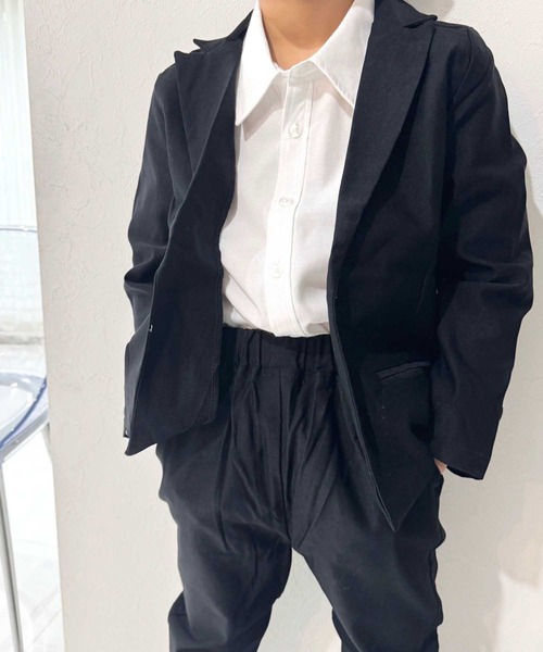 ZI-ON(ジーオン)の「レギュラーカラー オックスフォードシャツ(シャツ/ブラウス・キッズ・ベージュ/グレー系その他2/ネイビー/オフホワイト/チャコール/サックスブルー・120cm/110cm/140cm/130cm/160cm/150cm)」の21枚目の写真