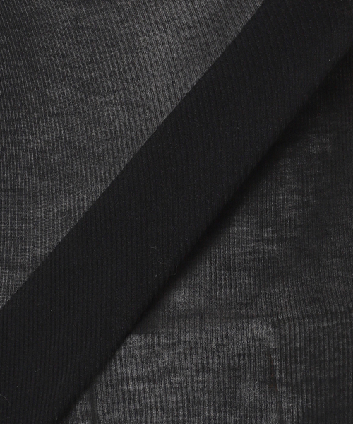 Noble（ノーブル）の「シアーテレコロングスリーブプルオーバー（Tシャツ/カットソー・レディース・ブラック/ホワイト・FREE）」の6枚目の写真