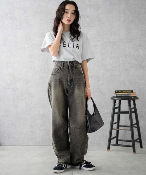 WEGO（ウィゴー）の「WEGO/ヴィンテージウォッシュカーブデニムパンツ（デニムパンツ・レディース・インディゴブルー/コバルトブルー/ブラック系その他/ブラック/スミクロ・SMALL/MEDIUM）」の13枚目の写真