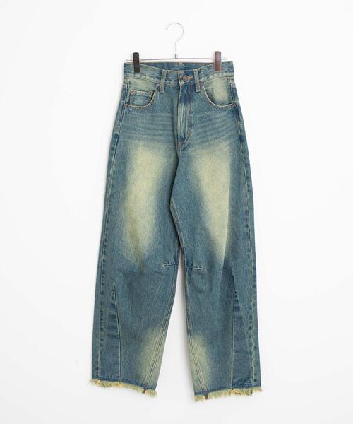 WEGO（ウィゴー）の「WEGO/ヴィンテージウォッシュカーブデニムパンツ