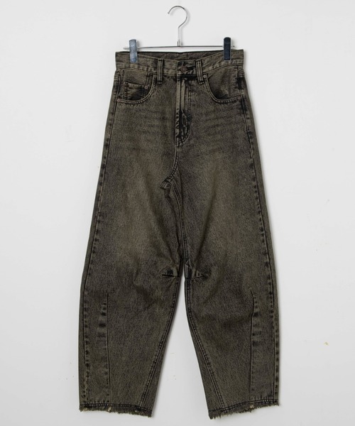 WEGO（ウィゴー）の「WEGO/ヴィンテージウォッシュカーブデニムパンツ（デニムパンツ・レディース・インディゴブルー/コバルトブルー/ブラック系その他/ブラック/スミクロ・SMALL/MEDIUM）」の11枚目の写真