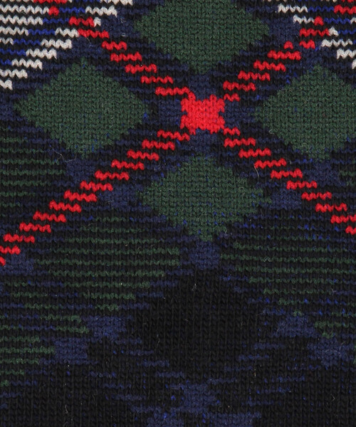 COMME CA COMMUNE(コムサコミューン)の「バイアス タータンチェック ソックス(ソックス/靴下・メンズ・レッド/ブラック/ネイビー・27.0cm)」の6枚目の写真