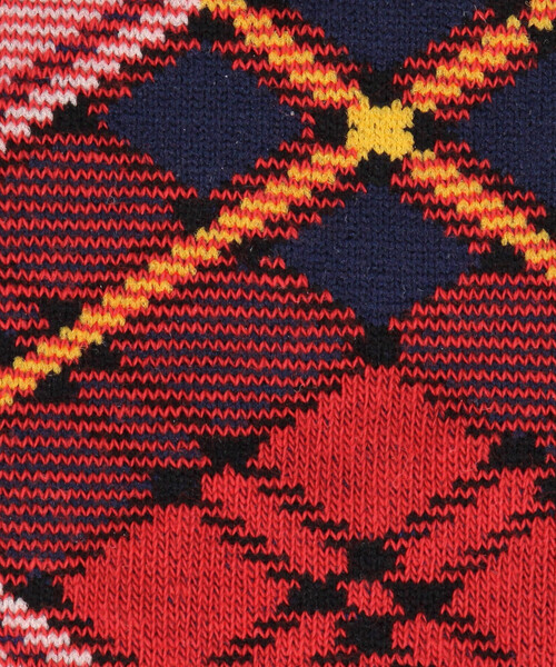 COMME CA COMMUNE(コムサコミューン)の「バイアス タータンチェック ソックス(ソックス/靴下・メンズ・レッド/ブラック/ネイビー・27.0cm)」の8枚目の写真