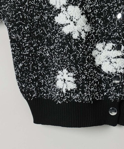 最終値下げ！JEANASIS　ジーナシスフラワージャガード ショートカーディガン