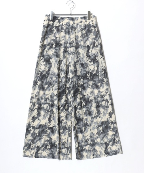 Salong hameu（サロン ハミュー）の「お好みの股下にカットできる 総柄カットプリーツパンツ/イージーワイドパンツ レディース（その他パンツ・レディース・ブルー系その他/ブラック系その他2/グレー系その他/レオパード/ネイビー系/ブラック系その他3/オレンジ系その他/ブラック系その他/グレー系その他2/ベージュ/ブラック系その他4/ブラウン系その他/グレー系その他3・L/M）」の20枚目の写真