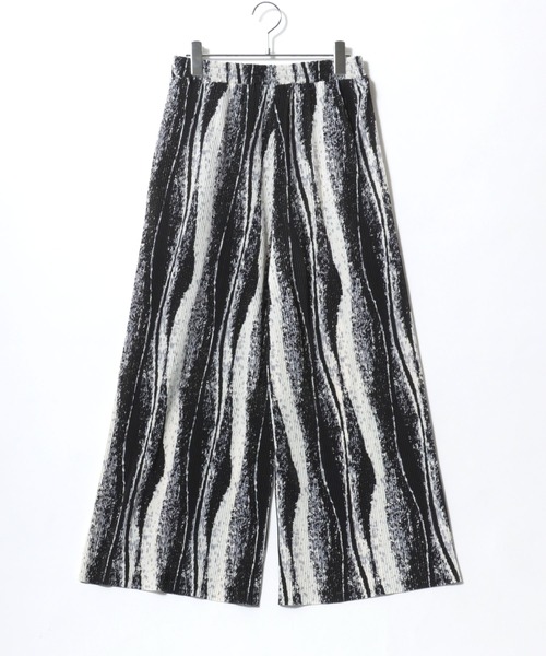 Salong hameu（サロン ハミュー）の「お好みの股下にカットできる 総柄カットプリーツパンツ/イージーワイドパンツ レディース（その他パンツ・レディース・ブルー系その他/ブラック系その他2/グレー系その他/レオパード/ネイビー系/ブラック系その他3/オレンジ系その他/ブラック系その他/グレー系その他2/ベージュ/ブラック系その他4/ブラウン系その他/グレー系その他3・L/M）」の14枚目の写真