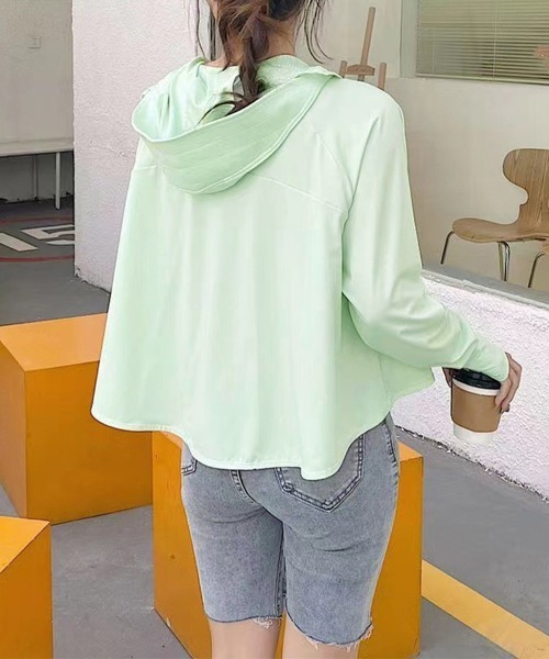 Miniministore(ミニミニストア)の「日焼け止めパーカー 薄手 ラッシュガード(パーカー・レディース・ピンク/ホワイト/ライトグレー/ラベンダー/ミント/ライトブルー・FREE)」の11枚目の写真