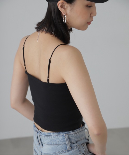 FREE'S MART(フリーズマート)の「カップ付きショート丈キャミソール(カップ取り外し可)(キャミソール・レディース・ブラック/グレー系その他/オフホワイト・FREE)」の22枚目の写真