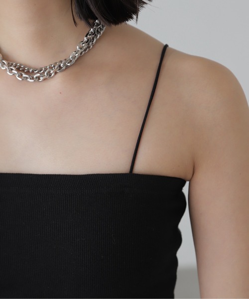 FREE'S MART(フリーズマート)の「カップ付きショート丈キャミソール(カップ取り外し可)(キャミソール・レディース・ブラック/グレー系その他/オフホワイト・FREE)」の21枚目の写真