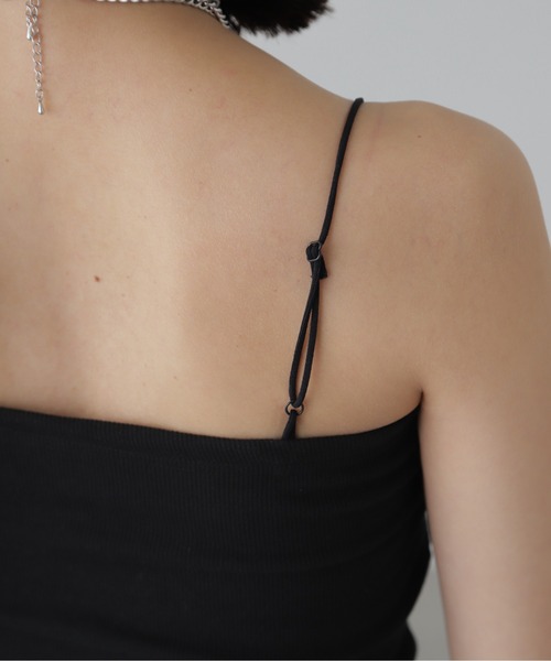 FREE'S MART(フリーズマート)の「カップ付きショート丈キャミソール(カップ取り外し可)(キャミソール・レディース・ブラック/グレー系その他/オフホワイト・FREE)」の20枚目の写真