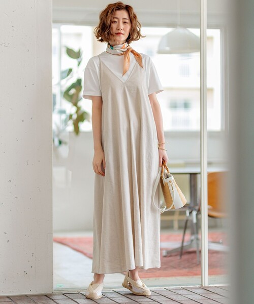 23区(ニジュウサンク)の「【洗える】スビンギザ クロップド Tシャツ(Tシャツ/カットソー・レディース・ホワイト系/カーキ系/ブラック系・38)」の11枚目の写真