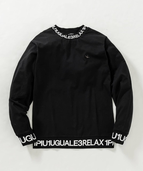 1PIU1UGUALE3  RELAX （ウノピゥウノウグァーレトレ リラックス）の「【WEB・直営店限定】1PIU1UGUALE3 RELAX(ウノピゥウノウグァーレトレ リラックス)ネックロゴロングTシャツ（Tシャツ/カットソー・メンズ・ホワイト/ブラック/ブラック×ブラック/ホワイト×ホワイト・M/S/XXL/XL/L）」の20枚目の写真