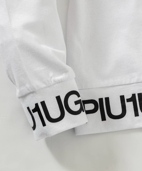 1PIU1UGUALE3  RELAX （ウノピゥウノウグァーレトレ リラックス）の「【WEB・直営店限定】1PIU1UGUALE3 RELAX(ウノピゥウノウグァーレトレ リラックス)ネックロゴロングTシャツ（Tシャツ/カットソー・メンズ・ホワイト/ブラック/ブラック×ブラック/ホワイト×ホワイト・M/S/XXL/XL/L）」の14枚目の写真