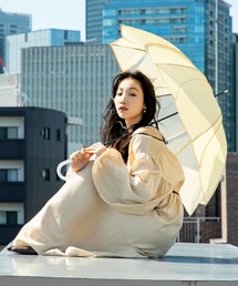 because | 【GIFT】-because- パウダリーパイピングフラワーアンブレラ(長傘)