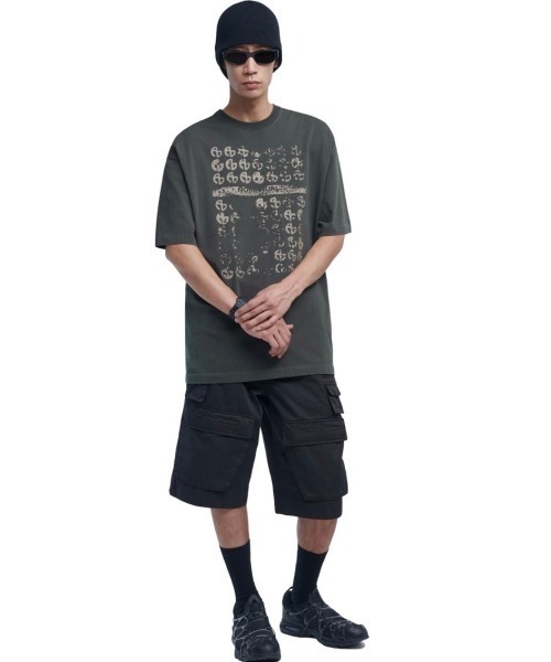 Tシャツ・カットソー NOMANUAL GRUNGE SYMBOLS T-SHIRT 4FK506 NOMANUAL GRUNGE SYMBOLS T-SHIRT 4FK506 (NOMANUAL/Tシャツ