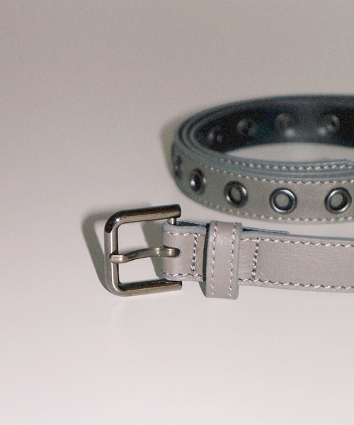 igi(イジ)の「EYELET SLIM BELT/アイレットスリムベルト(ベルト・レディース・グレー・FREE)」の5枚目の写真