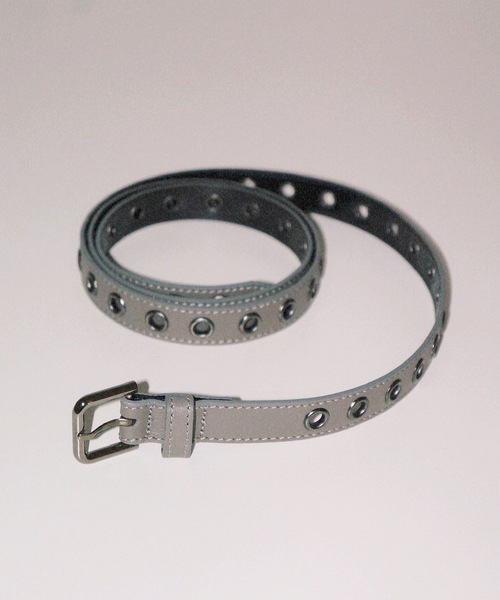 igi(イジ)の「EYELET SLIM BELT/アイレットスリムベルト(ベルト・レディース・グレー・FREE)」の8枚目の写真