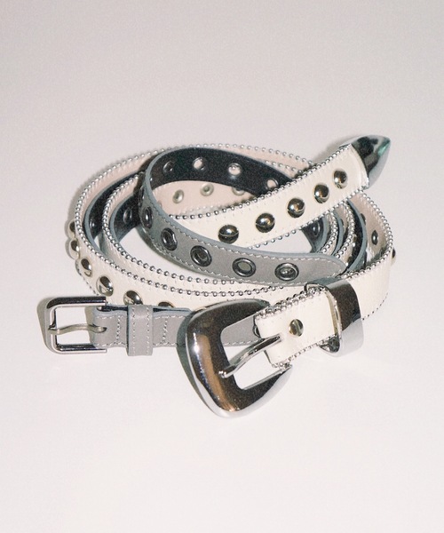 igi(イジ)の「EYELET SLIM BELT/アイレットスリムベルト(ベルト・レディース・グレー・FREE)」の11枚目の写真