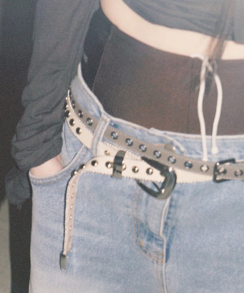 igi(イジ)の「EYELET SLIM BELT/アイレットスリムベルト(ベルト・レディース・グレー・FREE)」の7枚目の写真