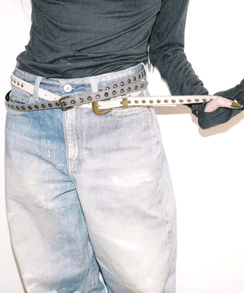igi(イジ)の「EYELET SLIM BELT/アイレットスリムベルト(ベルト・レディース・グレー・FREE)」の21枚目の写真