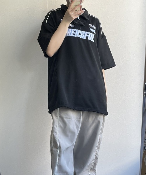 B.R.U(ブル)の「ユニフォーム/ゲームシャツ半袖ポロ(Tシャツ/カットソー・メンズ・ホワイト/ブラック・FREE)」の14枚目の写真